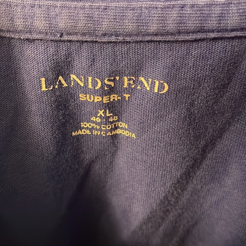 Lands End mens XL polo shirts two shirts plain red & blue. Basics washable - Picture 2 of 4
